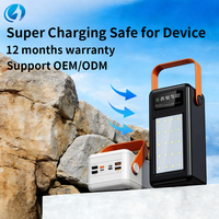 Batterie externe portable haute capacité 40000mAh à charge rapide avec lumière LED pour le camping