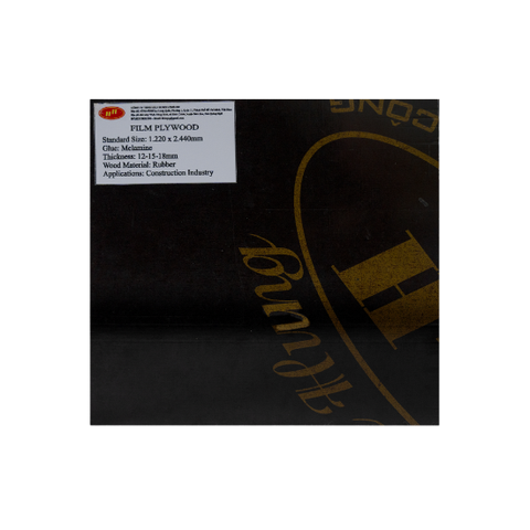 Vietnam Factory's Best Quality Reusable and Weather-Resistant 12mm Film Faced Plywood-6-8 Times Reuse