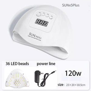 Lámpara LED UV <span class=keywords><strong>para</strong></span> <span class=keywords><strong>uñas</strong></span> Sun X5 Plus, secador de esmalte de alta potencia de 120W, máquina de prueba de lentes antiradiación, 36 luces LED violetas - Product Image 2