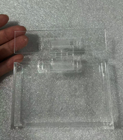 Mini aquarium en acrylique PMMA transparent personnalisé avec couvercle à charnière pour l'élevage et l'observation des petits poissons, crevettes et bettas