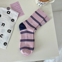 Chaussettes pour femmes et filles, style rayé coloré, de haute qualité, vente en gros, pour le printemps et l'été