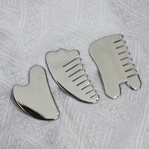 Tabla de Gua Sha de Acero Inoxidable, Masajeador de Jade para SPA, Acupuntura, Raspador Corporal, Raspador de Gua Sha, Belleza Facial - Product Image 1