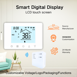 <span class=keywords><strong>Thermostat</strong></span> de système de chaudière à <span class=keywords><strong>gaz</strong></span> RF sans fil moderne <span class=keywords><strong>Thermostat</strong></span> de pièce connecté WiFi Mélange thermostatique Facile à utiliser sans fil - Product Image 2