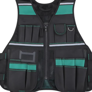 Chaleco de Trabajo con Cremallera de Poliéster para Electricistas y Carpinteros, Protección Laboral Especial para Mantenimiento en Sitio - Product Image 4