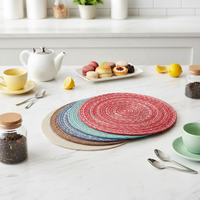 Set de table zen asiatique en coton polyester doux, durable et écologique, lavable, pour la maison, la cuisine et les restaurants