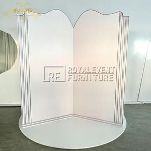 خلفية مسرح لحفل الزفاف بتصميم فصل مخصص ، خلفية بيضاء أكريليك من كلوريد البولي فينيل للخلفية ، خلفيات زينة لحفلات الزفاف - Product Image 3