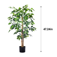 Arbre artificiel en gros, Ficus en pot, Plante artificielle pour la décoration de la maison, du bureau ou de table de mariage