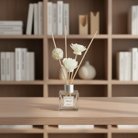Diffuseur d'huiles essentielles en verre non inflammable, fleurs séchées, encens, parfum pour la maison, chambre à coucher, désodorisant pour les toilettes, air frais, 50 cubes, 30-60