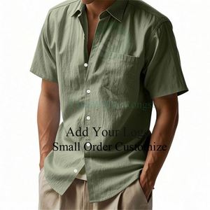 Camisa Casual de Manga Corta para Hombre, Personalizada por Fábrica de <span class=keywords><strong>Ropa</strong></span>, con Botones, para Vacaciones de Verano en la Playa, Texturizada, con Bolsillo - Product Image 5