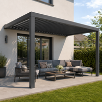 Pergola en aluminium à toit motorisé à lames orientables, design spécial, imperméable, pour patio et jardin – Meilleure vente en Europe