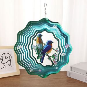 Tourniquet à vent extérieur en métal 3D, 10 et 12 pouces, papillon suspendu en acier inoxydable, pour la décoration de jardin et de patio - Product Image 6