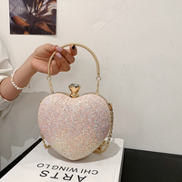 2021 dernière mode filles mignon coeur forme paillettes sacs à main luxe sac à main dame épaule sac à main pour les femmes
