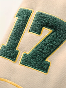 dropshipping <b>Long</b> Sleeve Machine Washable Varsity <b>Jacket</b> - <b>Men's</b> Casual Knit Polyester Outerwear with Letter Embroidery for Fall - Product Image 5