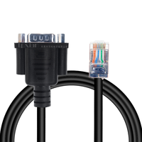 Cable personalizado de fábrica DB9 Rs232 a RJ45 Com con Cable de cinta plano D-sub Conjunto de cable de computadora serie de 9 pines