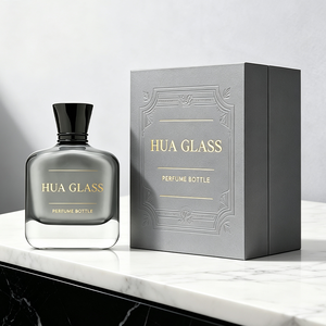 Flacon <span class=keywords><strong>de</strong></span> <span class=keywords><strong>parfum</strong></span> en verre givré <span class=keywords><strong>de</strong></span> 100 ml <span class=keywords><strong>de</strong></span> qualité supérieure avec fond épais pulvérisé et capuchon en alliage <span class=keywords><strong>de</strong></span> zinc poli, logo personnalisé OEM, luxe - Product Image 2