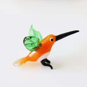 Nuevo producto, estatuilla de colibrí de pájaro de cristal, decoración personalizada para el hogar, decoración de oficina
