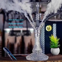 Grand ensemble de narguilé arabe Shisha multi-tuyaux de qualité supérieure avec conception en fibre de carbone et alliage pour bar et salon