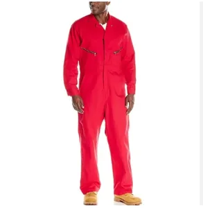 Cotton Work Clothing Hi Vis Long Sleeves Reflective Safety Working Construction Worker Coverall