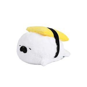 Peluche de Nutria Marina con Diseño de Sushi, Almohada de Peluche Bordada de Poliéster, Juguete de Peluche Relleno de Algodón PP, Edredón para Dormir - Product Image 5