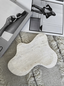 Bandeja Rectangular de Travertino Natural Francés Stonekocc, Grabada, Móvil, Multifuncional, Semi-<span class=keywords><strong>Manual</strong></span>, Estilo Wabi Sabi, Decorativa - Product Image 5