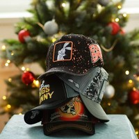Gorra de Béisbol Dragon Ball Z Negra con Bordado de Graffiti Ajustable para Adolescentes y Adultos, Uso Casual al Aire Libre, Bordado Personalizado