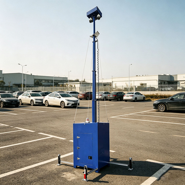 Mobile CCTV Tower Rapid Deployment Video Surveillance Tower Solar Option for Germany Switzerland Italy
