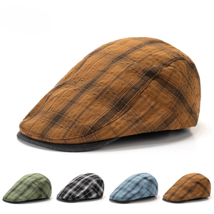 Wholesale Spring Summer Men Women Cap Vintage Plaid Artist <strong>Painter</strong> Beret Hat Male Female Ivy Flat Cap Adjustable Beret Caps - Product Image 1