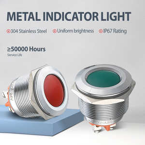 25mm Schalttafel-Schraubmontage Kontrollleuchten 3V/6V/12V/24V Rot Blau Grün IP67 CE TUV Wasserdicht - Product Image 2