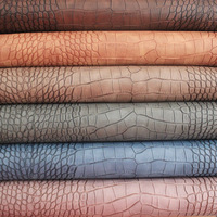 Cuir synthétique populaire à motif crocodile, tissu brossé au fond, matériaux recyclés, cuir pour sac