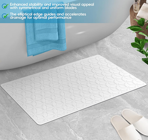 Tapis de bain antidérapant WRISIN avec ventouses - Tapis de salle de bain 100% caoutchouc texturé pour la sécurité de la <span class=keywords><strong>baignoire</strong></span> et de la douche - Product Image 5