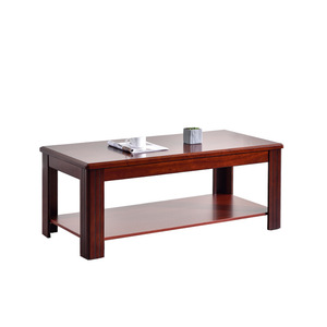 Mesa de Centro de Madera, Color Nogal, Rectangular, Resistente, para Recepción - Product Image 3