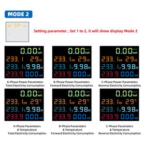 Tuya wifi thông minh 3P 100A Bi-directional năng lượng Power Meter ba giai đoạn 100A chuyển tiếp chuyển đổi điện áp LCD bảo vệ hiện tại giới hạn - Product Image 5