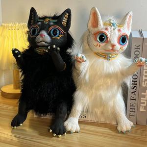 Little Red Book Same Bastet Meilleures Créatures Fantastiques Poupée en Peluche Courte Animaux Divinités Orientales Chat Pafaro Égyptien 25cm Assis - Product Image 1