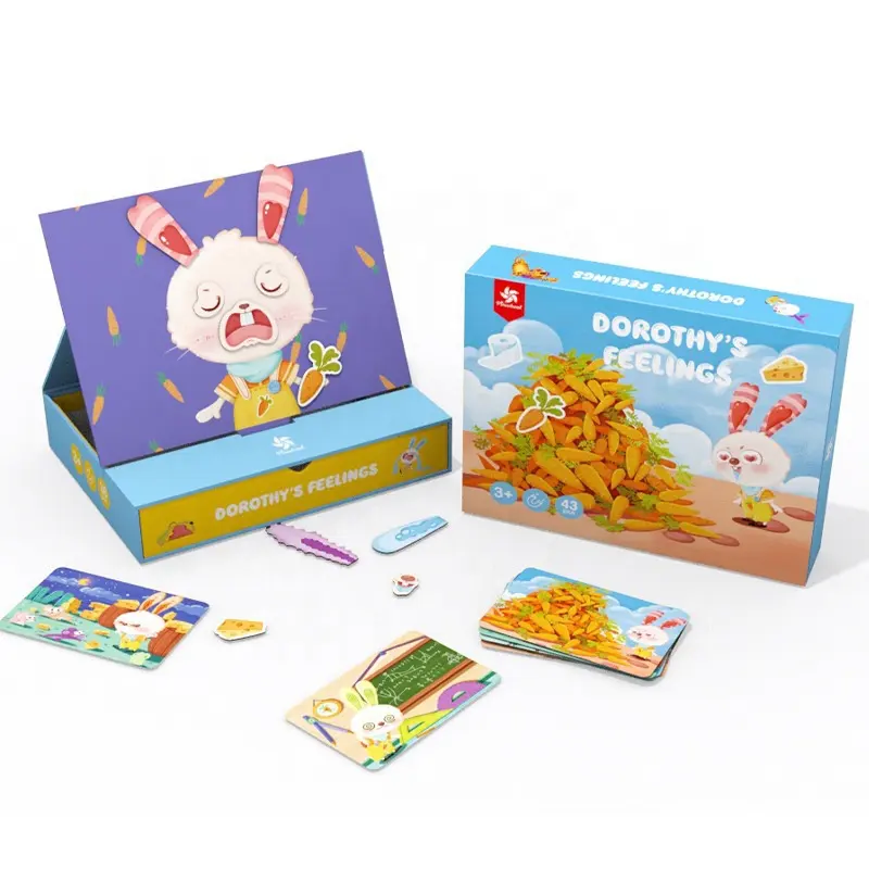 डोरोथी भावना प्रबंधन संज्ञानात्मक खिलौने बच्चों के चुंबकीय प्रशिक्षण कार्ड अभिभावक बच्चे इंटरैक्टिव प्रारंभिक शिक्षा पहेली
