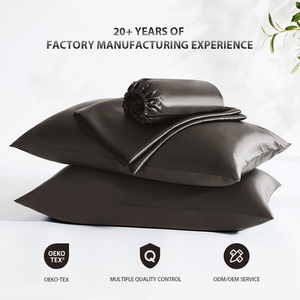 Fabbrica personalizzata 19 22 25 30 Momme 100% lettino di seta misura lenzuola Queen set letto letto - Product Image 5