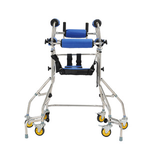 Déambulateur vertical en acier inoxydable réglable en hauteur pour enfants et adultes avec frein en U, capacité 300 lb - Product Image 1