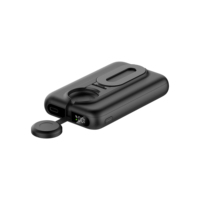 Chargeur portable sans fil magnétique C1035 10000mAh avec support pliable et écran LED, 2 ports Type-C, Power Bank