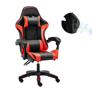 High-quality pu leather ergonomic adjustable office gaming chair with sound and lights