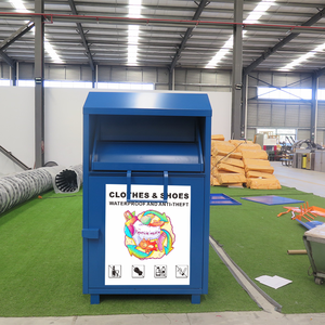 ตู้รับบริจาคเสื้อผ้าเหล็กแข็งแรง ทนทาน กันน้ำ กันสนิม ป้องกันการโจรกรรม ใช้สำหรับรับบริจาคเสื้อผ้า ธนาคารเสื้อผ้า ถังรีไซเคิลหนังสือ - Product Image 2