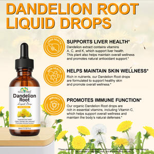SOLOTREE 60ml Natural Orgânico Selvagem Dente de leão Raiz Líquido Gotas Suplemento Dietético para Suporte Fígado Saúde da Pele e Suporte Imunológico - Product Image 6