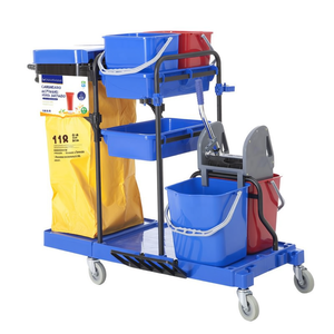 Carrello Multifunzionale per Pulizie Complete Blu 8 L con Secchi e Sacchetto per Rifiuti - Product Image 2