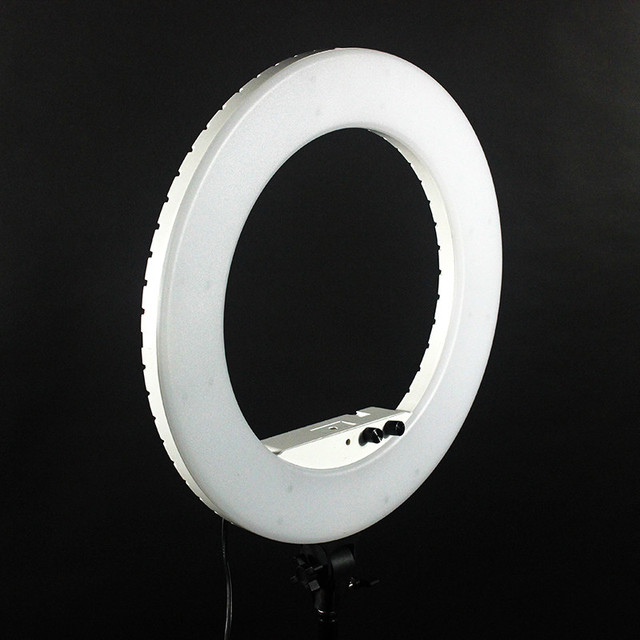 Adjustable Color Temperature 3200K-5500K 18-Inch Ring Light Mirror Phone Bracket for Makeup Selfie Photography Live Streaming