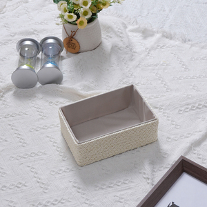 Panier de rangement en corde de papier recyclé pour organiser les bacs de rangement sur les étagères, les placards et les tiroirs - Product Image 6