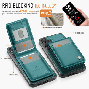 Custodia a Portafoglio Magnetica per S26 Ultra con Ricarica Wireless e Porta Carte, in Pelle PU - Product Image 4