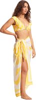 Vestido Pareo de Playa para Mujer, Personalizado, Sostenible, de Algodón y Rayón, con Estampado Floral, Pintado a Mano, Estilo Hawaiano