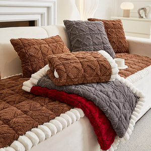 Handmade Plush Sofa Cushion 3cm Thick Soft <b>Pad</b> Type Solid Color Anti-Cat <b>Scratch</b> Multiple Scenarios - Product Image 4