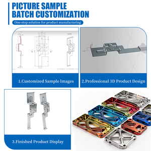 חלקי עיבוד שבבי בהתאמה אישית עם אישור ISO9001, כרסום וחריטה <span class=keywords><strong>CNC</strong></span>, אב טיפוס מהיר בתלת מימד, עיבוד שבבי 5 צירים, אלומיניום ופלדה, דיוק 0.01-0.05 מ\\\"מ - Product Image 3