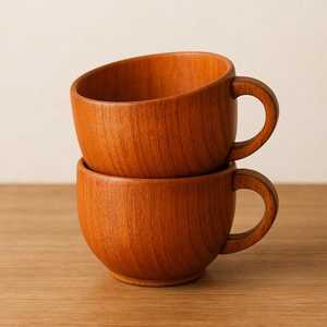 Taza de Madera Artesanal, Taza de Té Natural, Ecológica, Premium, Sostenible, Orgánica, Ideal para Servir Bebidas Frías y Calientes - Product Image 2