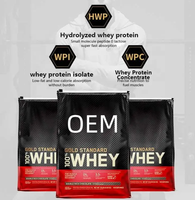 Poudre de protéines de lactosérum 100% isolée saveur vanille chocolat Gold Standard Whey Powder