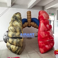 Modèle gonflable de poumon de cigarette de décoration de vente de publicité, ballon gonflable de poumon d'organe de corps de simulation
